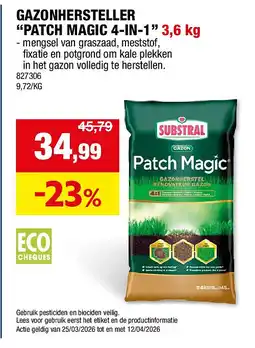 Hubo GAZONHERSTELLER “PATCH MAGIC 4-IN-1” 3,6 kg aanbieding