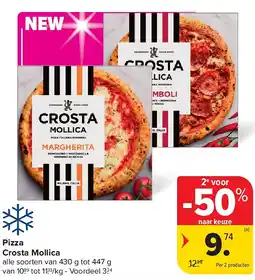 Carrefour Pizza Crosta Mollica aanbieding