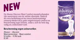 Delhaize Bescherming tegen urineverlies aanbieding