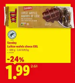 Lidl Luikse wafels choco XXL aanbieding