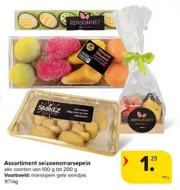 Carrefour Assortiment seizoensmarsepein aanbieding
