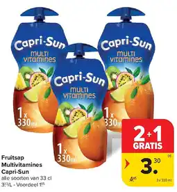 Carrefour Fruitsap Multivitamines Capri-Sun aanbieding