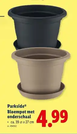 Lidl Bloempot met onderschaal aanbieding