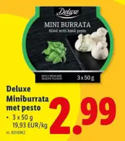 Lidl Miniburrata met pesto aanbieding