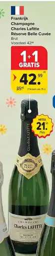 Carrefour Frankrijk Champagne Charles Lafitte Réserve Belle Cuvée aanbieding