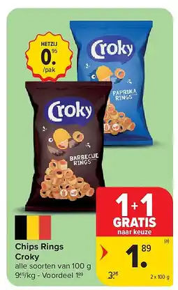Carrefour Chips Rings Croky aanbieding