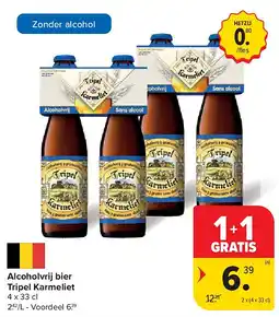 Carrefour Alcoholvrij bier Tripel Karmeliet aanbieding