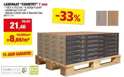 Hubo LAMINAAT “COUNTRY” 7 mm aanbieding