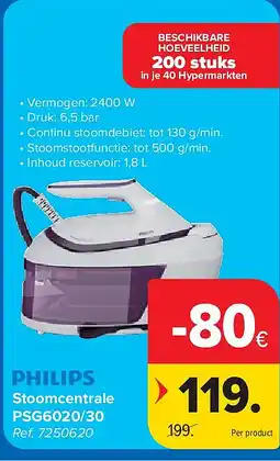 Carrefour Stoomcentrale PSG6020/30 aanbieding