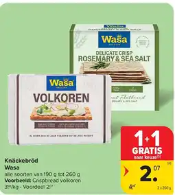 Carrefour Knäckebröd Wasa aanbieding