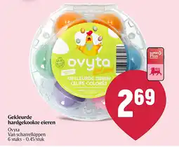 Delhaize Gekleurde hardgekookte eieren aanbieding