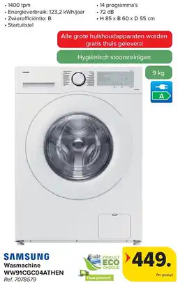 Carrefour Wasmachine WW91CGC04ATHEN aanbieding