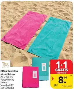 Carrefour Effen fl uwelen strandlaken aanbieding