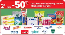 Carrefour naar keuze op het snoep van de afgebeelde merken aanbieding