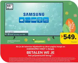 Carrefour SAMSUNG UE65U7020FUXXN 4K TV aanbieding