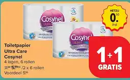 Carrefour Toiletpapier Ultra Care Cosynel aanbieding