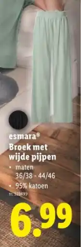 Lidl Broek met wijde pijpen aanbieding