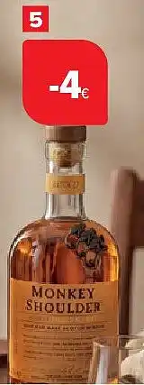 Carrefour Whisky Blended Malt Monkey Shoulder aanbieding