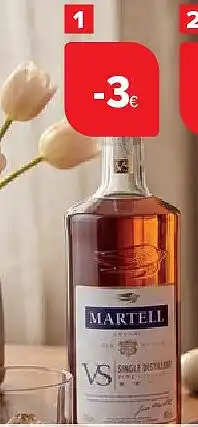 Carrefour Martell VS Single Distillery Fine Cognac aanbieding