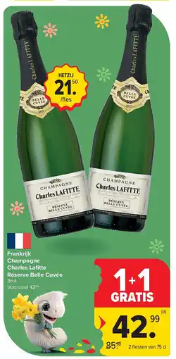 Carrefour Frankrijk Champagne Charles Lafi tte Réserve Belle Cuvée aanbieding