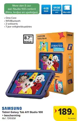 Carrefour Tablet Galaxy Tab A11 Studio 100 + bescherming aanbieding