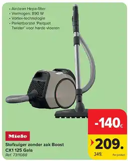 Carrefour Stofzuiger zonder zak Boost CX1 125 Gala aanbieding