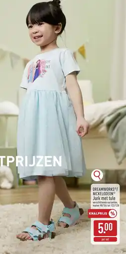 ALDI Dreamworks/ nickelodeon jurk met tule aanbieding
