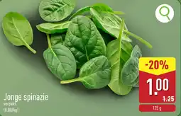 ALDI Jonge spinazie aanbieding