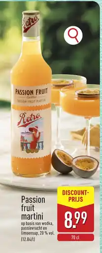 ALDI Passion fruit martini aanbieding