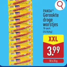ALDI Panda gerookte droge worstjes aanbieding