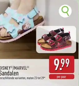 ALDI Disney/ Marvel Sandalen aanbieding