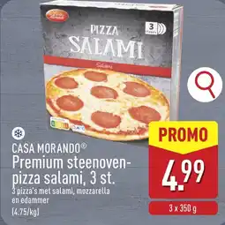 ALDI Casa morando premium steenoven pizza salami aanbieding