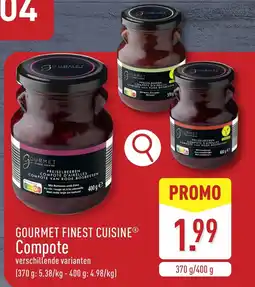 ALDI Gourmet finest cuisine compote aanbieding