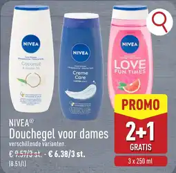 ALDI Nivea douchegel voor dames aanbieding