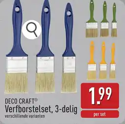ALDI Deco craft verfborstelset aanbieding