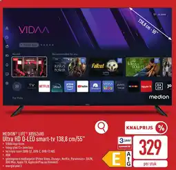 ALDI MEDION LIFE X8552680 Ultra HD Q-LED smart-tv aanbieding