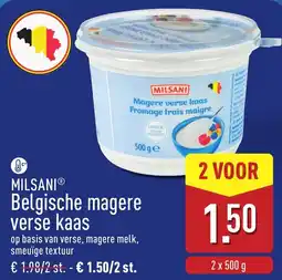 ALDI Milsani belgische magere verse kaas aanbieding