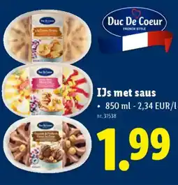 Lidl IJs met saus aanbieding