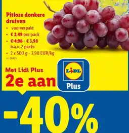 Lidl Pitloze donkere druiven aanbieding