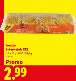 Lidl Sondey Boterwafels XXL aanbieding