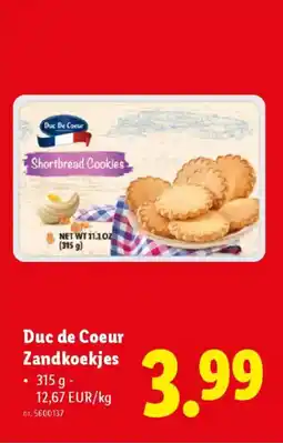 Lidl Duc de coeur zandkoekjes aanbieding