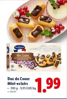 Lidl Duc de coeur mini eclairs aanbieding