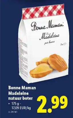 Lidl Bonne maman madeleine natuur boter aanbieding
