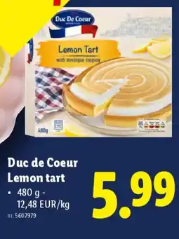 Lidl Duc de coeur lemon tart aanbieding