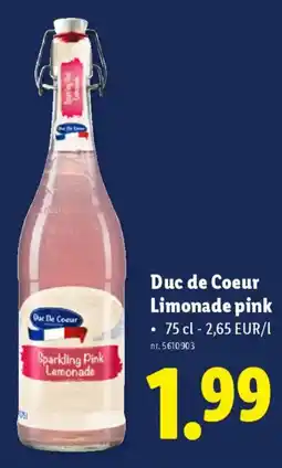 Lidl Duc de coeur limonade pink aanbieding