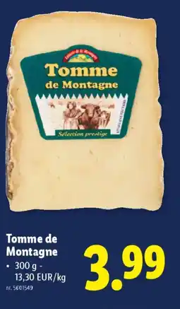Lidl Tomme de montagne aanbieding