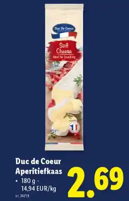 Lidl Duc de coeur aperitiefkaas aanbieding