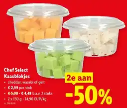 Lidl Chef Select Kaasblokjes aanbieding