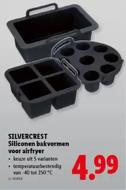 Lidl Silvercrest siliconen bakvormen voor airfryer aanbieding