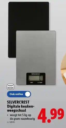 Lidl Silvercrest digitale keuken weegschaal aanbieding